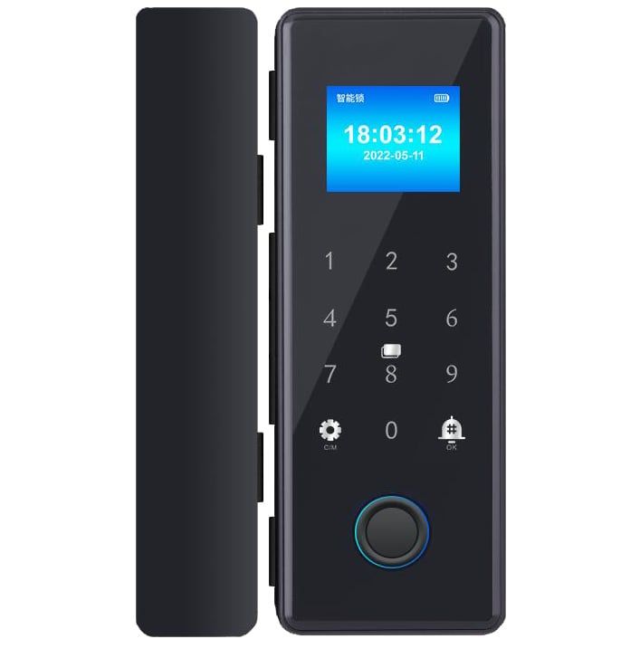 Control acces biometric cu Yala, alimentare pe baterii, Amprenta/Card/Pin/Aplicatie, 1000 utilizatori, Wi-Fi compatibil Tuya, SECUKEY CD109J(Metal)