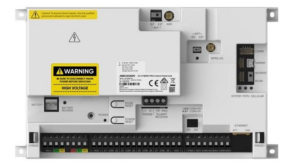 Centrala alarma hibrida Hikvision AX HYBRID PRO DS-PA502-96, 96 zone, 48 arii, LAN, Wi-Fi, EN50131 Gradul 2