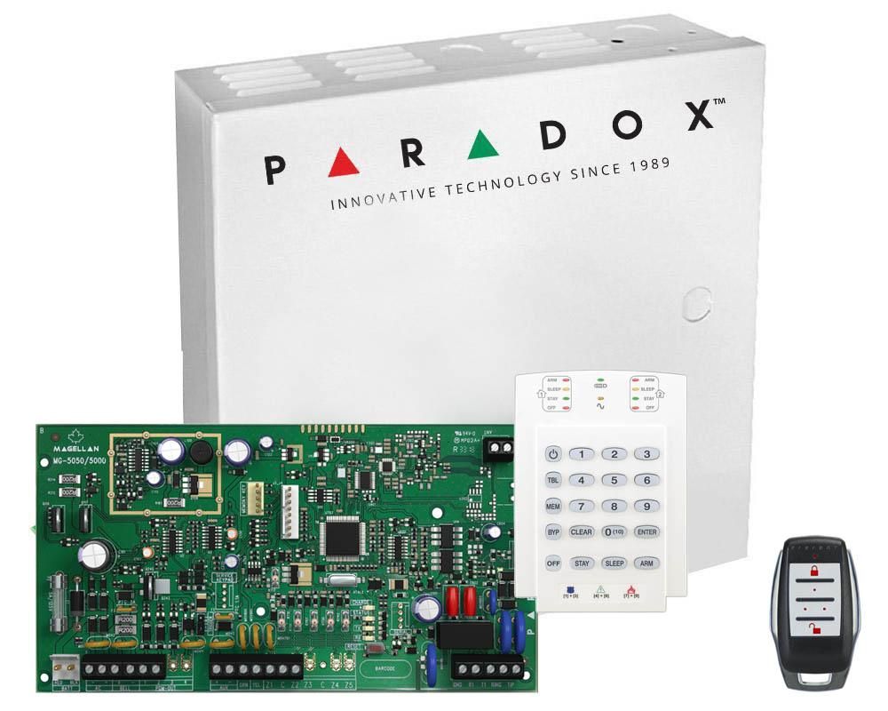 Centrala alarma Paradox Hybrida MG5050+K10+REM15