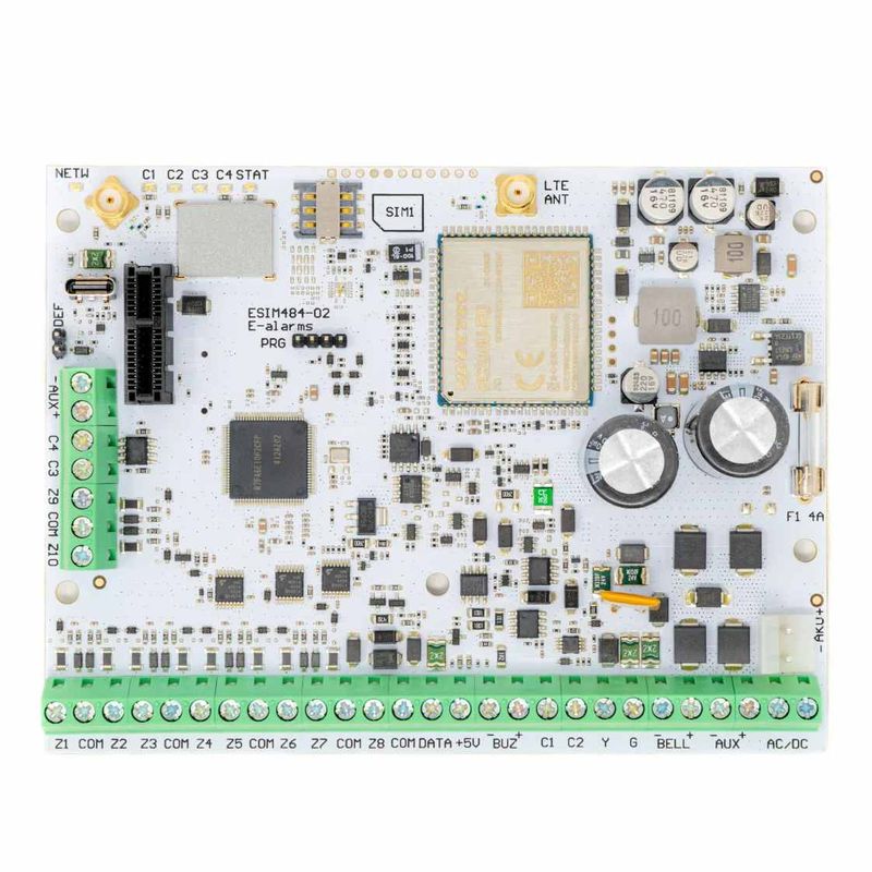 Centrala de alarma hibrida wireless/cablata Eldes ESIM484 cu LTE, GSM, Ethernet, suport Smart Home