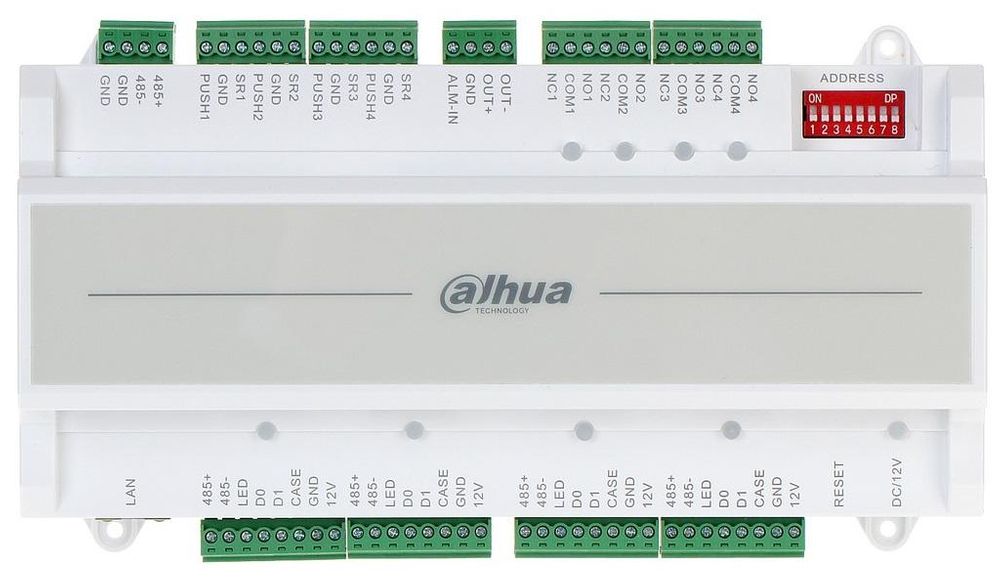 Centrala de control acces 2 usi unidirectionala Wiegand / RS-485 Dahua ASC1202B-S