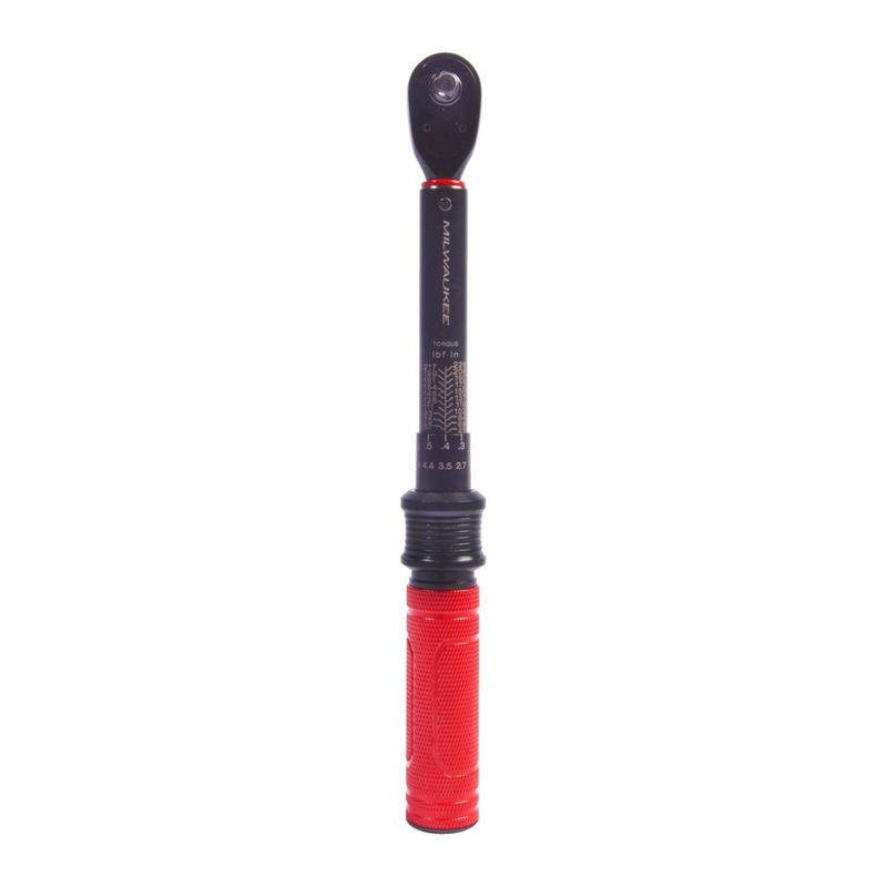 Cheie dinamometrica mecanica 1/4 pentru atelier Milwaukee, 5-25 Nm, clichet 90 dinti, inel blocare, 4932500823