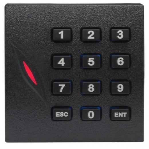 Cititor de proximitate RFID 125KHz cu tastatura integrata, Wiegand 26/34, cod PIN, IP64, ZKTeco KR-102E