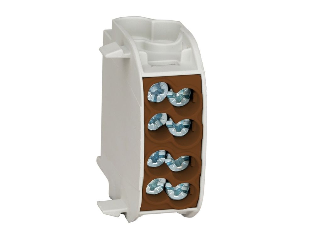 Clema de derivatie Schrack IKA26140, 1 pol, 25mm, CU-AL, 1000VAC/DC, maro