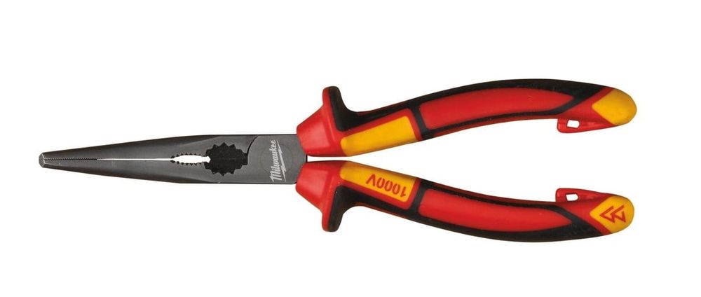 Cleste VDE cu nas lung si varf rotund Milwaukee, 45 de grade, 205mm, maner ergonomic, 4932464565