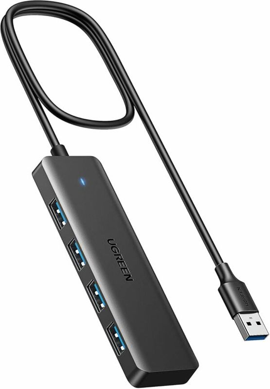 Hub extern USB , CM219, 4x USB 3.0, conectare USB 3.0, carcasa aluminiu, cablu 15 cm, gri
