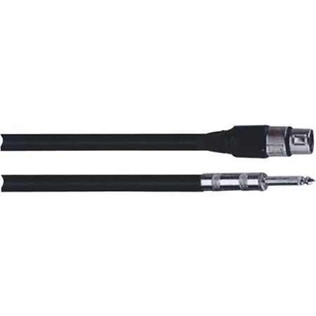 Cablu audio XLR mama - Jack 6.35 tata, lungime 6m, negru, CM6B