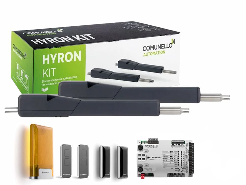[RESIGILAT] Automatizare porti batante Comunello Hyron 300 24V, pana la 2x3m, 2x400kg, placa HP, IP44, GKHN30MHLF900A-R1