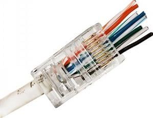 Mufa RJ45, neecranata, cu Pass Through, CAT5E, TEL0071