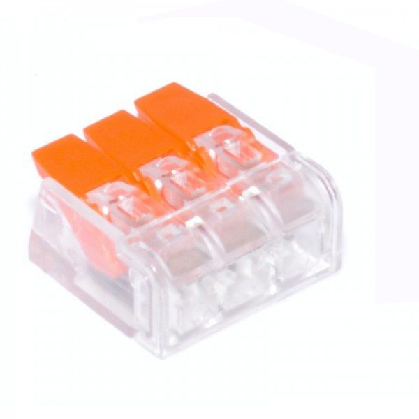 Set conector 3 poli tip WAGO pentru doza 0,2 - 4mm fir litat - 10 buc