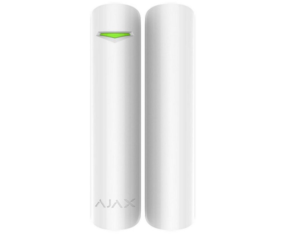 Contact magnetic wireless cu senzor de soc, 868 MHz, 1200 m, Alb, AJAX DOORPROTECTPLUS WH