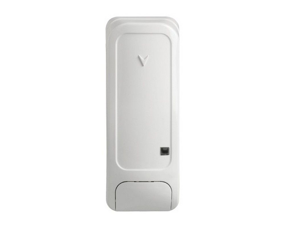 Contact magnetic wireless DSC NEO PG8945, frecventa 868 MHz, alb, intrare auxiliara programabila
