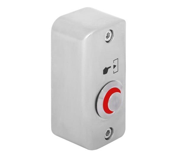 Buton de iesire aplicabil din aliaj de zinc cu LED de semnalizare rosu, SMB-S001(LED)-rd