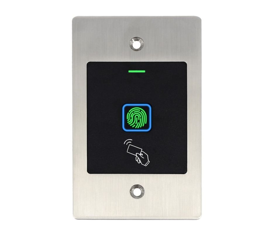 Control acces cu amprenta si card 125KHz EM, NO/NC/COM, Status LED, IP66, SECUKEY-EF2