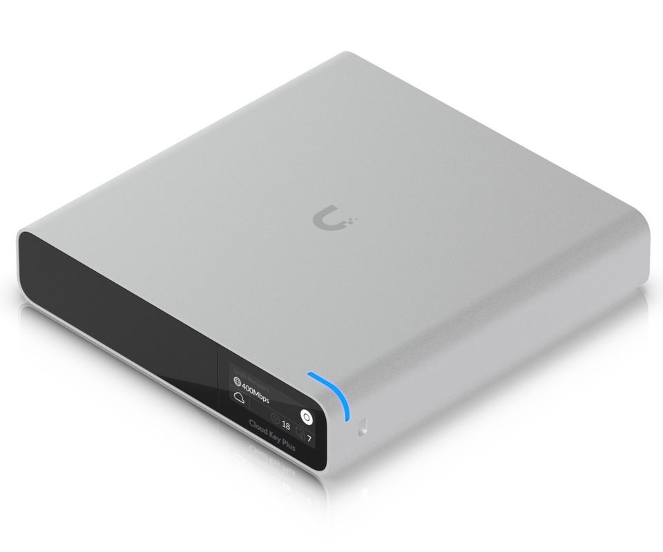 Controler hardware de retea, CloudKey+ Ubiquiti UniFi UCK-G2-SSD, stocare SSD 1TB 2.5", PoE, 1 port RJ-45, Bluetooth