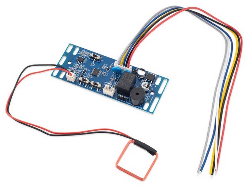 Controler de acces standalone, fara carcasa, cu cititor RFID, programabil cu cartele MASTER, montaj incastrat