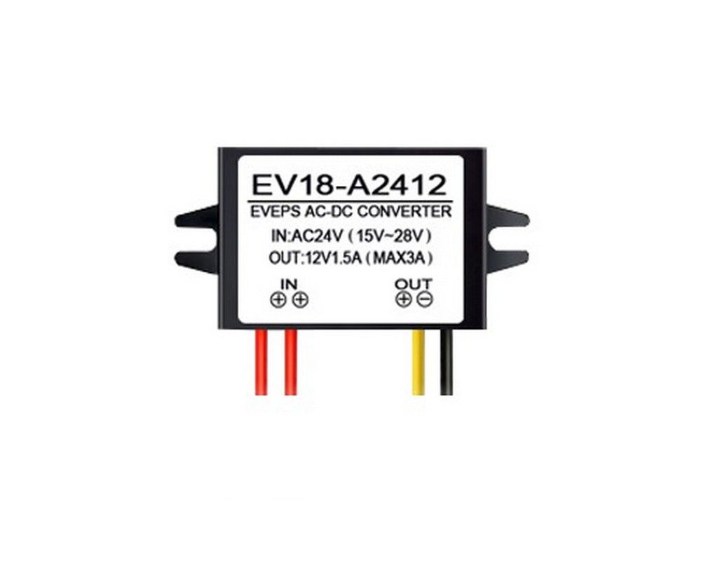 Convertor de tensiune 14-28VAC la 12VDC, 1.5A, EV18-A2412