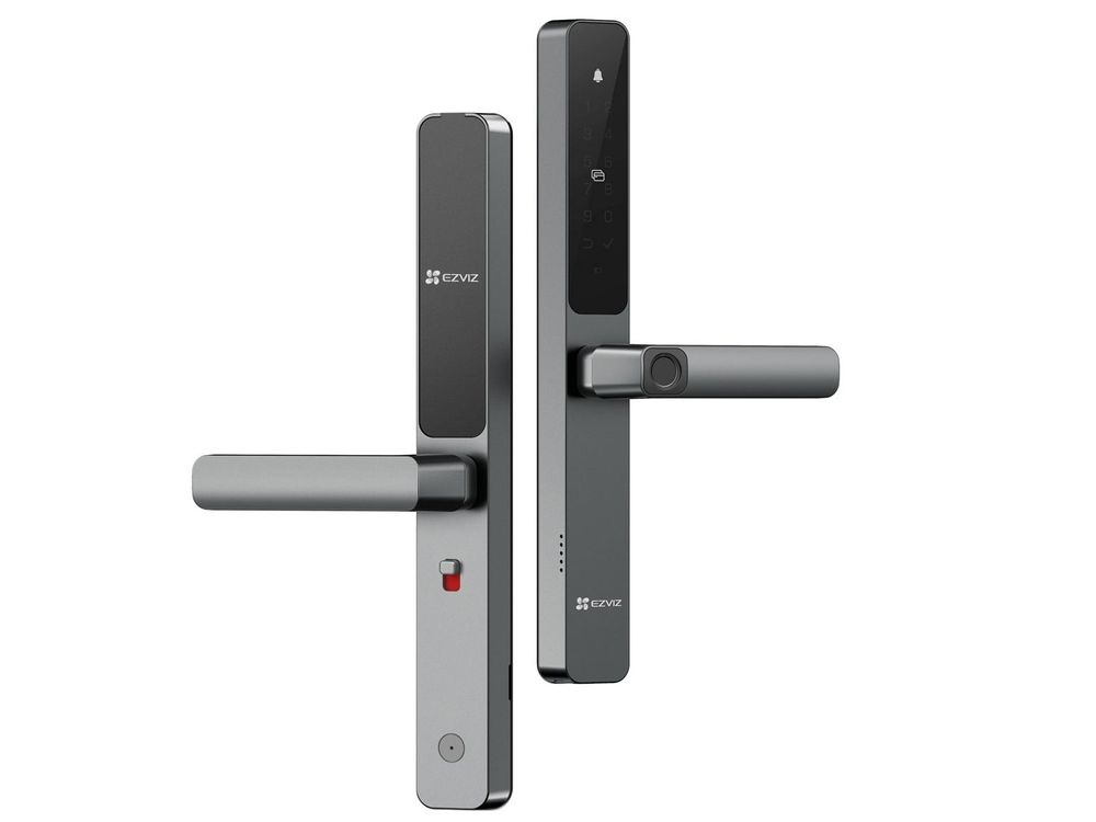 Incuietoare smart cu amprenta EZVIZ DL06, acces multiplu, Wi-Fi, control aplicatie, alarma, IP55, CS-DL06