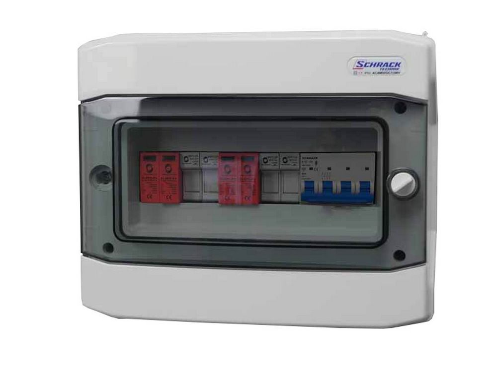 Tablou protectii pentru sistem fotovoltaic trifazat 8-10 KW cu 2 stringuri, Noark P_8_T_2S