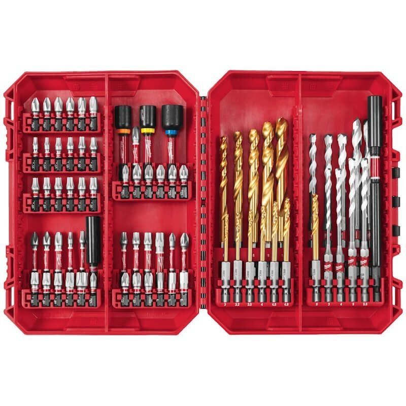 Set de 74 elemente milwaukee 4932501308, bit-uri, chei tubulare, burghie, extense bit