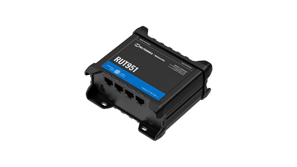 Router 4G, industrial, 4 porturi RJ45, Wi-Fi 4, dual SIM, Teltonika RUT951