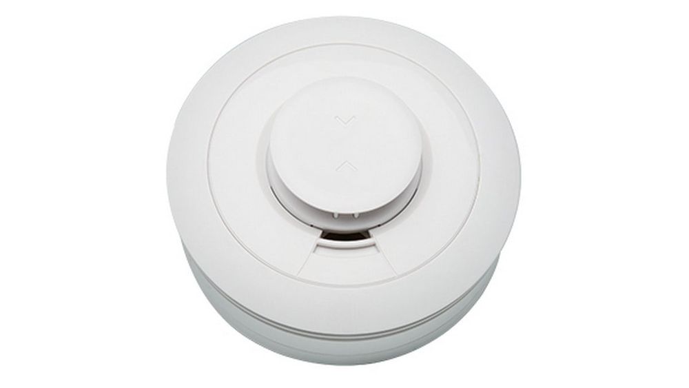 Detector temperatura si fum wireless pentru sistem alarma DSC NEO PGP8976, detectie de la -4 la 58 grade C, sirena 85 dB