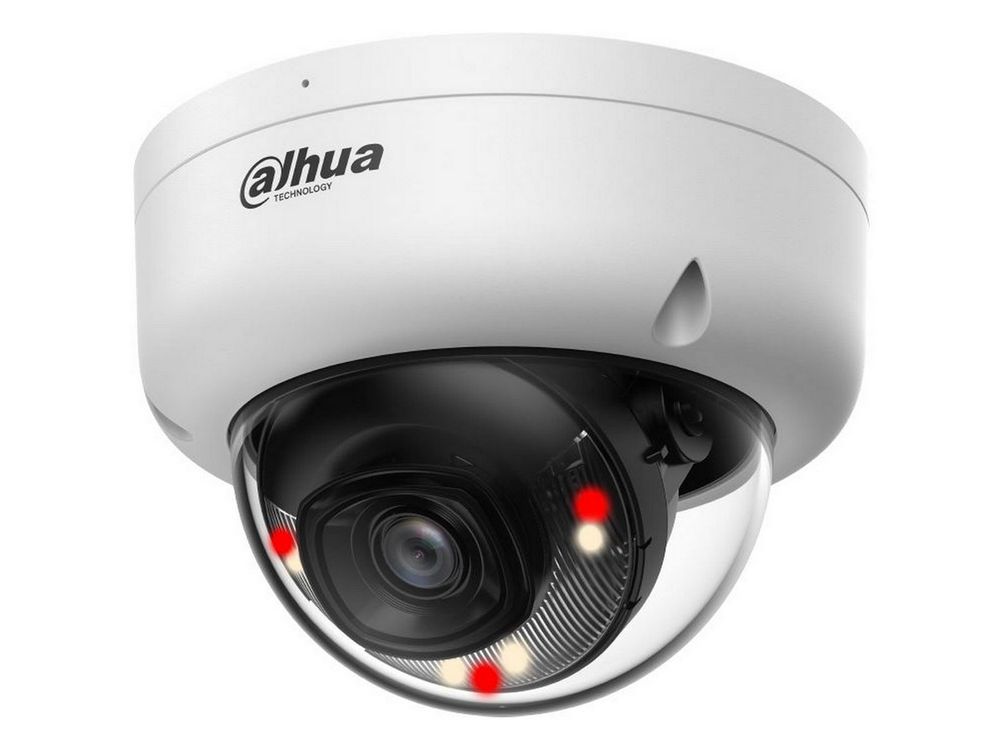 Camera supraveghere IP Dahua DH-IPC-HDBW1439E1-A-IL-S6, 4MP, 2.8mm, ilumnare duala, microfon, PoE, IP67, IK08