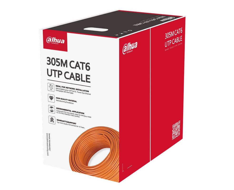 Cablu UTP CAT6 CCA Dahua 305 metri, DH-PFM922I-6UN-C-V2