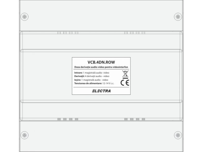 Doza derivatie 4 canale video Smart Electra VCB.4DN.ROW