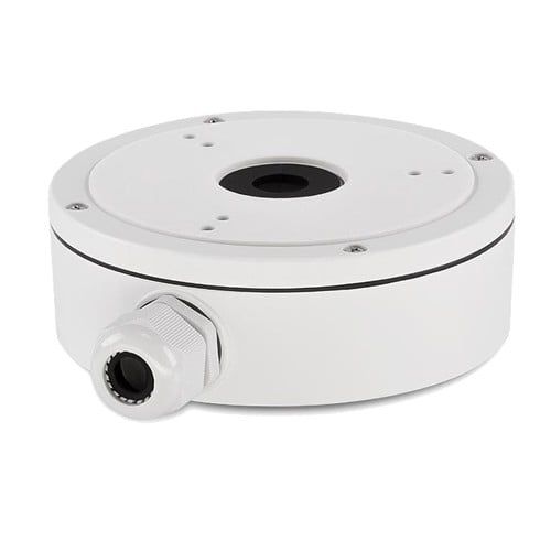 Doza de conexiuni, rotunda, aluminiu, pentru camerele de tip DOME Hikvision, diametru montaj 157mm, DS-1280ZJ-M