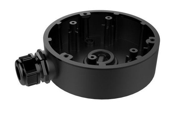 Doza de conexiuni rotunda Hikvision DS-1280ZJ-DM46(Black), diametru montaj 120mm, inaltime 36.2mm, din aluminiu, neagra