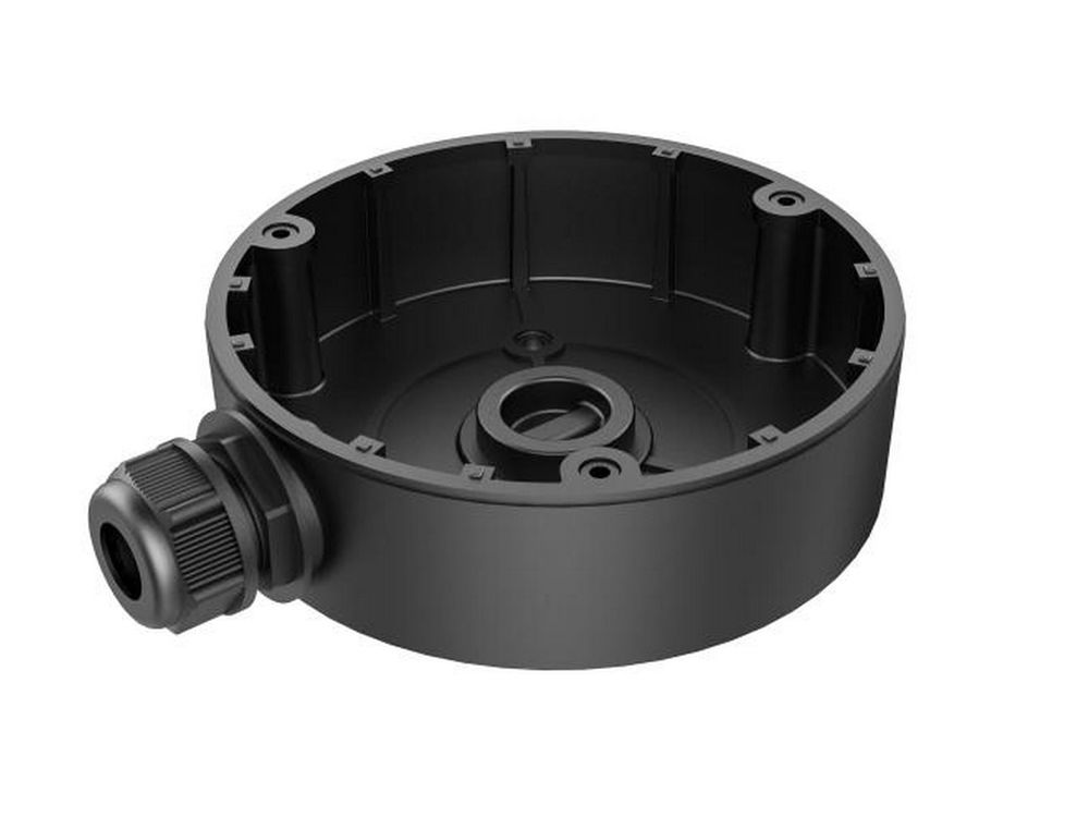 Doza de jonctiune pentru camere dome, aliaj aluminiu, negru, 126.7 × 126.7 x 35 mm, Hikvision DS‑1280ZJ‑DM8(Black)