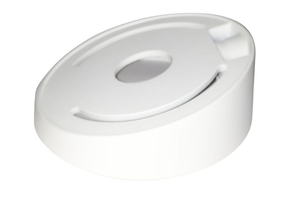 Doza inclinata de montaj pe tavan pentru camere dome, plastic, alba, 111 x 39.2mm, Hikvision DS-1259ZJ
