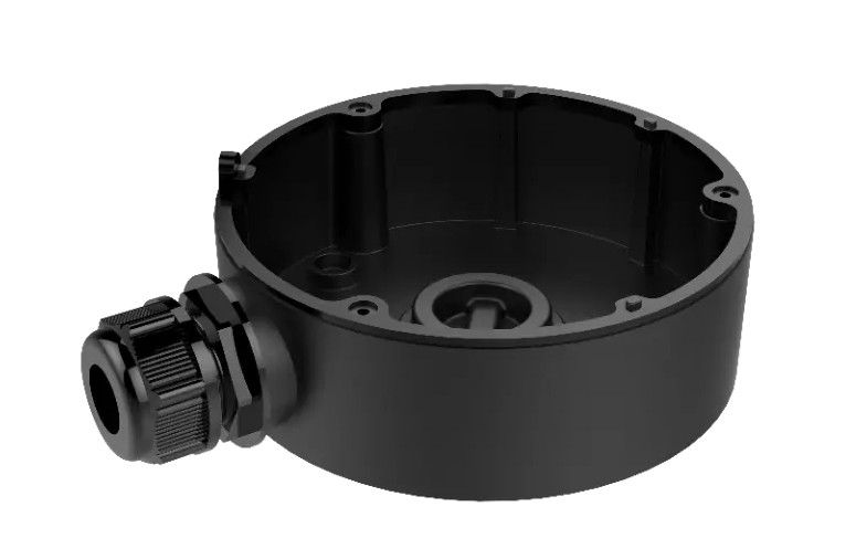 Cutie de distributie neagra pentru camere de supraveghere, diametru montaj 111mm, Hikvision DS-1280ZJ-DM18(black)