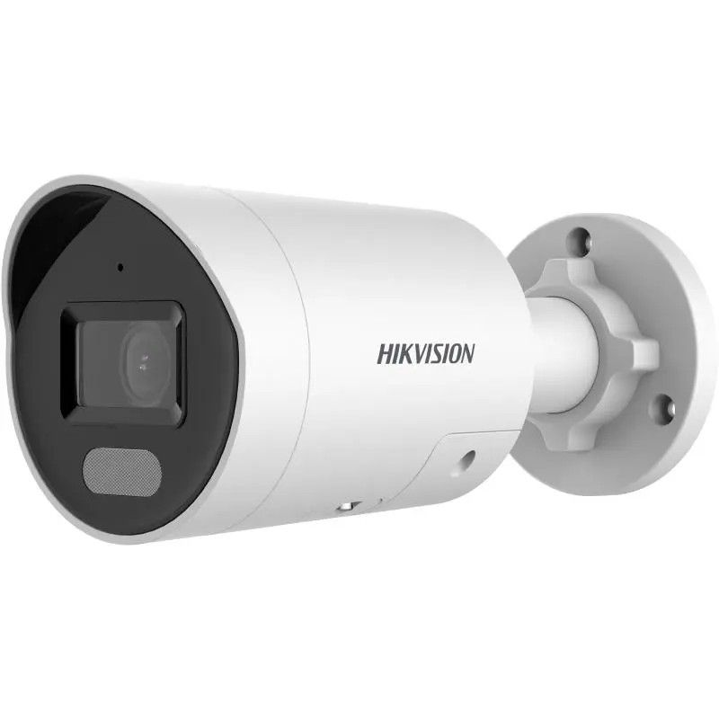 Camera IP Hikvision, ColorVU, 4MP 2K, microfon, Stroboscopica, exterior, Hikvision DS-2CD2047G2-LU/SL