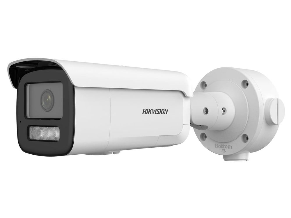 Camera de supraveghere Hikvision DS-2CD3T46G2-ISU/SL(2.8mm)(H)(eF), Acusense DarkFighter, 4MP, 2.8mm, IR 60m, alarma audio si luminoasa, IP67, PoE
