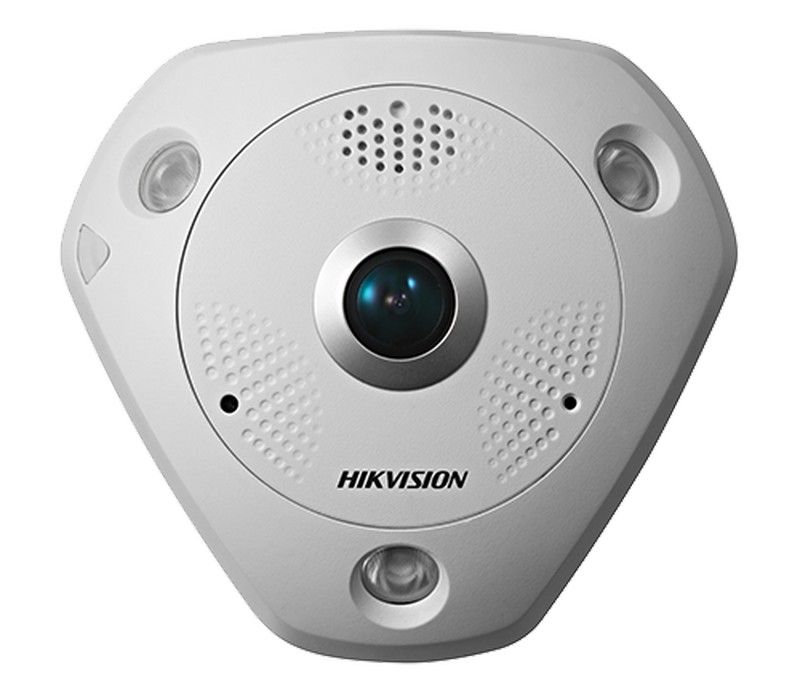 Camera IP FishEye Hikvision, 12MP, 360º, DeWarping , IR 15m, Microfon si difuzor, MicroSD, PoE, IP67 / IK10, DS-2CD63C5G0-IVS(1.29mm)B