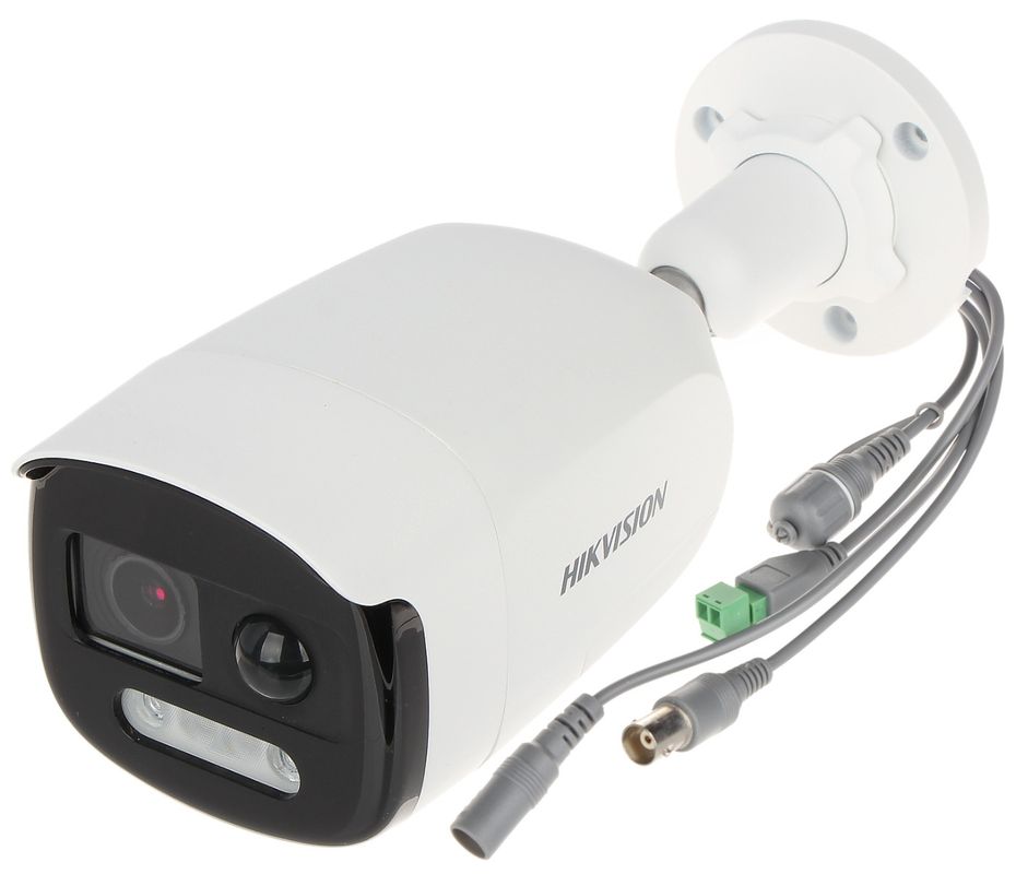 Camera exterior Full HD, lentila 3.6mm, LED 40m, ColorVu, Hikvision, DS-2CE12DFT-PIRXOF