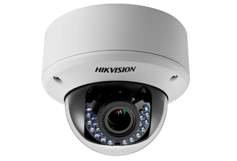 Camera de supraveghere pentru interior, Dome, 2MP, Varifocala 2.8 -12mm, IR 40 m, PoC, IP67, IK10, Hikvision DS-2CE56D0T-VPIR3E