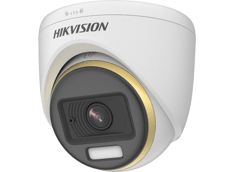 Camera de supraveghere, ColorVu, Full HD 2MP, lentila 2.8mm, LED lumina alba 40m, IP67, Hikvision DS-2CE72DF3T-F(2.8mm)