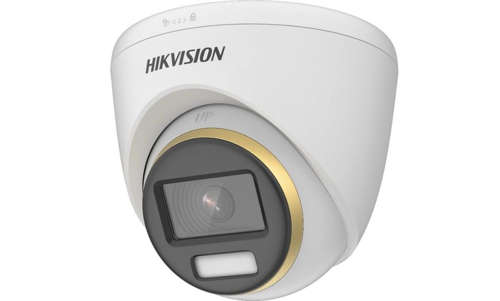 Camera de supraveghere Dome ColorVu, 4K - 8MP, lentila 2.8 mm, LED 40 m, PoC, Hikvision DS-2CE72UF3T-E