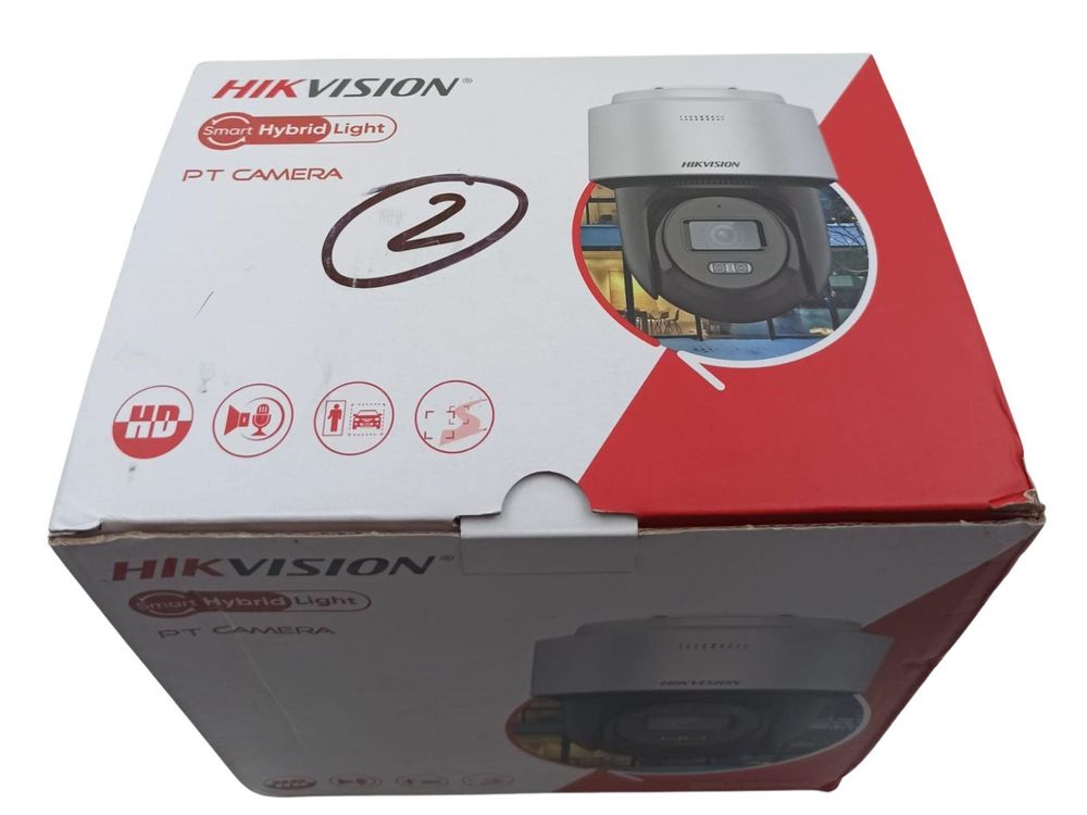 [RESIGILAT] Camera IP PT Hikvision DS-2DE2C400MWG-E(2.8mm)-R1, 4MP 2K, IR si LED alb 30m, Detectie Umana, Audio, PoE, slot microSD, IP66