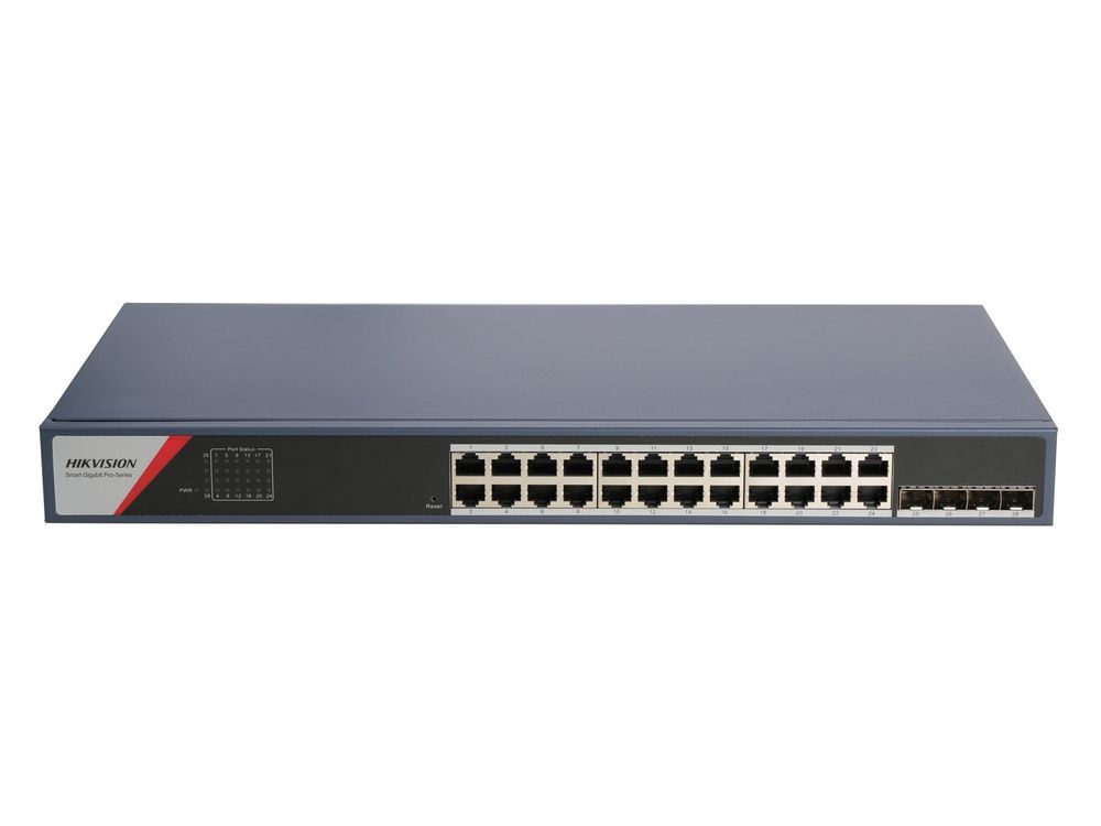 Switch Hikvision DS-3E1528-SI-24T4F, 28 porturi, 24x GB RJ45, 4x GB SFP, cu management