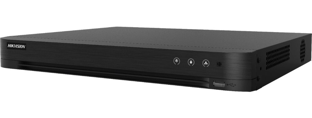 DVR 16 canale, 4in1, 4K-8MP, AcuSense, Audio prin HDTVI (TurboHD), 2x SATA, PoC, H265 Pro+, Hikvision DS-7216HUHI-M2PAC