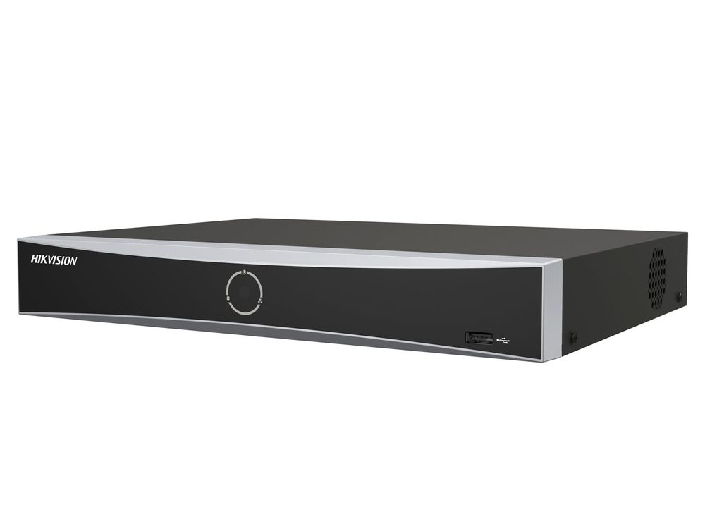 NVR 8 Canale cu PoE Hikvision DS-7608NXI-K1/8P(D), AcuSense, 8MP 4K, latime de banda 80Mbps, 75W, 1U