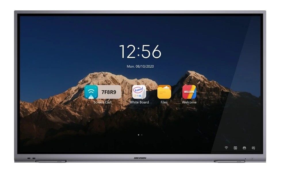 Tabla interactiva cu touch screen (Whiteboard) Hikvision DS-D5B55RB/A, 4K DLED, diagonala 55" (139.7 cm), Wi-Fi, intrari 2xHDMI, USB, RJ45, RS-232