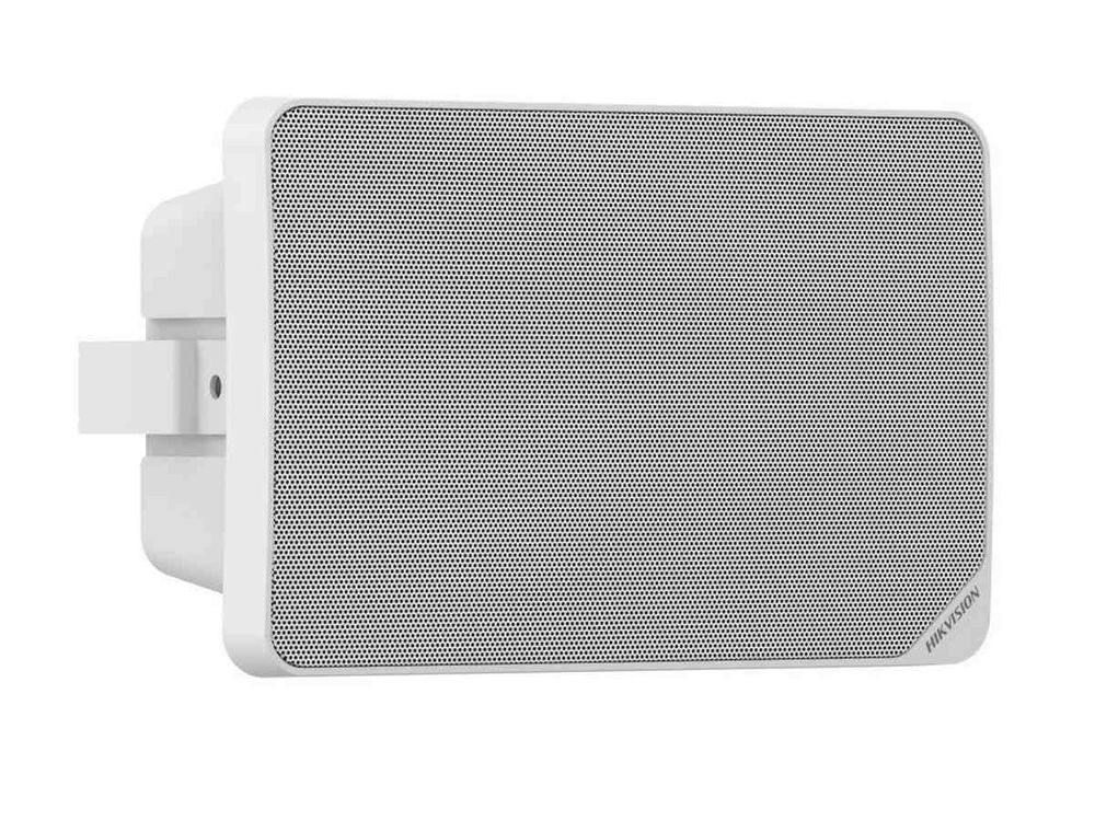 Difuzor IP secundar Hikvision DS-QAZ0120G1R-S, 20W, 8 ohm, 90dB, 130Hz-17.5kHz, intrare audio, control volum, montaj perete