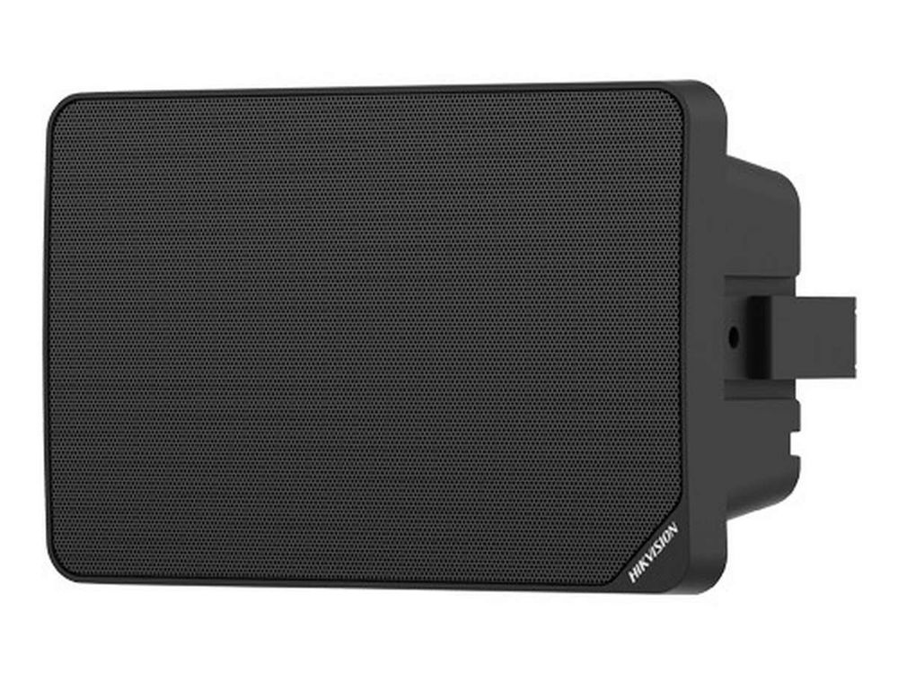 Difuzor IP tip cabinet Hikvision DS-QAZ1120G1R-B/BLACK, 20W, 8 ohm, 5.25 inch, intrari 2 microfoane 3.5mm, audio bidirectional, TTS, memorie interna 64GB, RJ45, negru