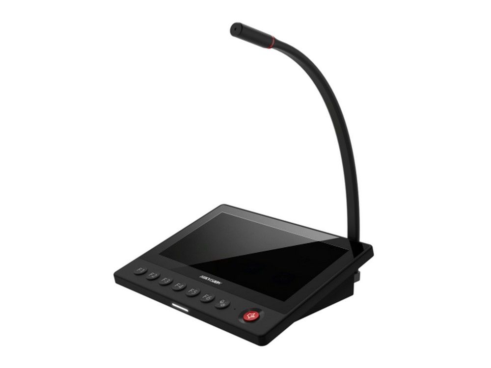 Microfon adresare publica Hikvision DS-QAZ1MP7G1, ecran tactil IPS 7 inch, PoE, TTS, difuzare live/programata/urgenta, intrare MIC 3.5mm,