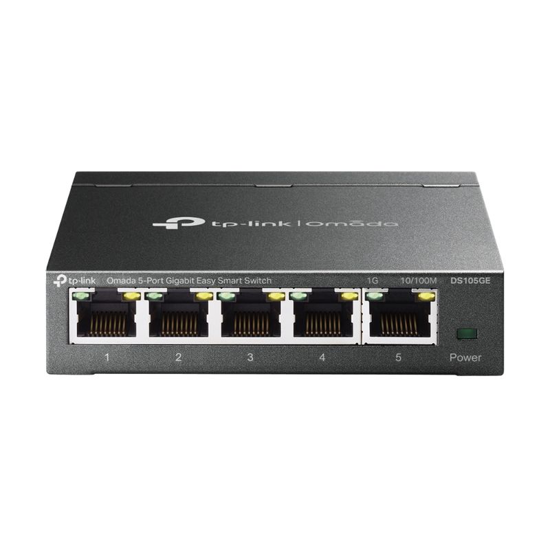 Switch 5 Porturi Gigabit, fara management, Tp-Link Omada DS105GE, Plug and Play, Carcasa metal